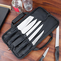 Sac de transport pour couteaux de cuisine en tissu Oxford grande capacité, avec fermeture éclair, résistant aux rayures, portable, pour chefs