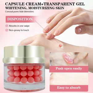 Crème raffermissante pour le <span class=keywords><strong>visage</strong></span> en capsules, perles de collagène rose pour le lifting du cou et du <span class=keywords><strong>visage</strong></span>, crème anti-rides, produits de beauté coréens OEM - Product Image 3