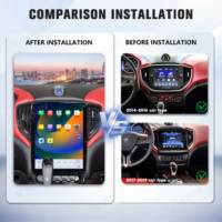 Autoradio Écran Tactile Amélioré pour Maserati Ghibli 2014-2019 avec Apple CarPlay Sans Fil, Android Auto, Stéréo et Lecteur GPS de Navigation