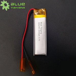 Blue Taiyang 601240 Benutzer definierte ultra dünne Li-Ionen Li Po 200mah <span class=keywords><strong>3</strong></span>,7 V Li-Polymer-Batterie - Product Image 2