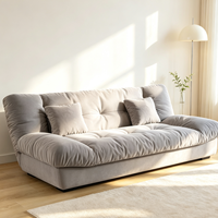 Sofá Cama Convertible Moderno de Terciopelo, Sofá Plegable de Espuma de Alta Densidad para Sala de Estar, Apartamento, Habitación de Invitados