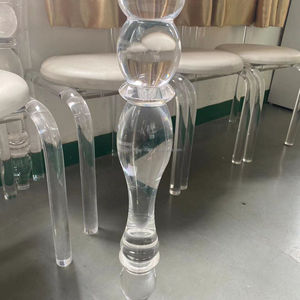 طاولة طعام مستطيلة من الأكريليك الأحمر للبيع الساخن لحفلات الزفاف والمناسبات - Product Image 6