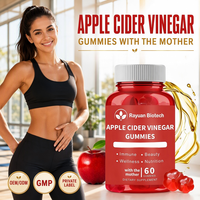 Bonbons gélifiés végétaliens au vinaigre de cidre (ACV) pour la détoxification, le contrôle de l'appétit, le métabolisme, la combustion des graisses et la digestion, pour femmes, hommes et adultes