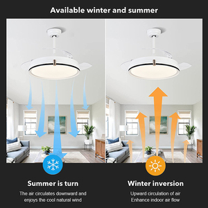 Ventilateur de plafond intérieur intelligent rétractable de 42 pouces avec 3 pales ABS, télécommande et lumière LED, moteur BLDC ES2401 - Prix de gros - Product Image 5