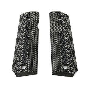 Прямая поставка с завода, аксессуары с ЧПУ, черно-красные двойные бриллиантовые клетчатые полноразмерные ручки 1911 G10 для стрельбы - Product Image 4