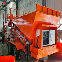 Centrale à béton mobile entièrement automatique, mini-centrale de malaxage à faible consommation d'énergie pour la construction sur site