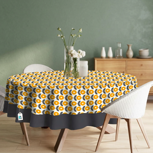Premium 60 Inch Cotton Tablecloth Floral Printed Pattern <b>Waterproof</b> Oil Resistant <b>Table</b> <b>Cover</b> for Dining and Home Decor - Product Image 3