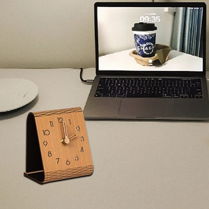 Reloj despertador Digital de cuarzo silencioso Temporizador de madera para dormitorio u oficina Pantalla de aguja para la jubilación escolar o Pascua - Product Image 5