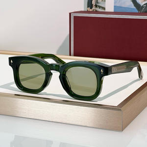 Gafas de Sol DEVAUXI de Diseño de Lujo <span class=keywords><strong>JMM</strong></span> 2025, Hechas a Mano con Bioacetato, Montura Cuadrada, Lentes Polarizadas UV400, Monturas Azul y Negro con Logotipo - Product Image 5