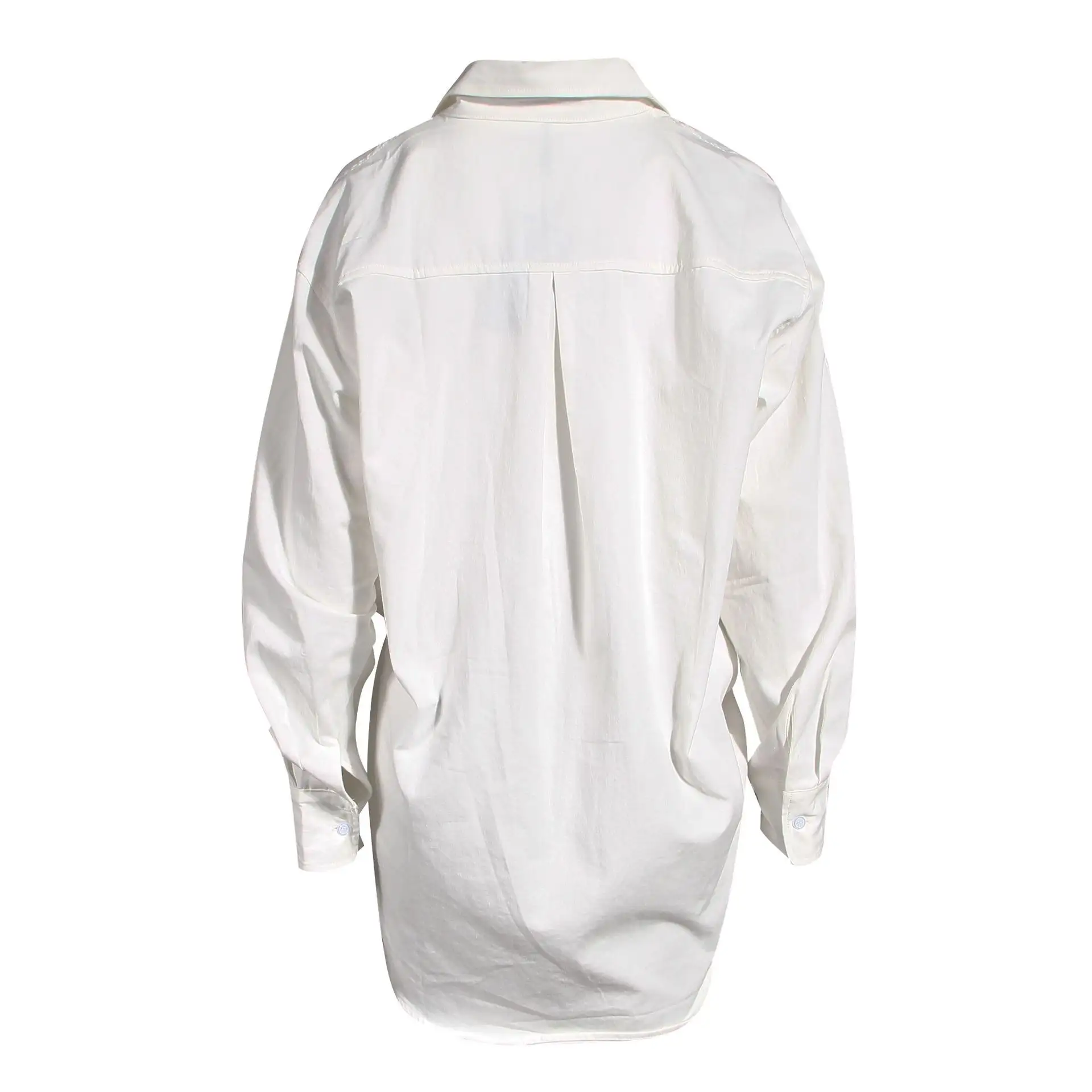 Women's Shirt Dress White Personality Suspender Shirt Dress Female 2023 Spring And Summer New Niche Mid-Length Casual Dress