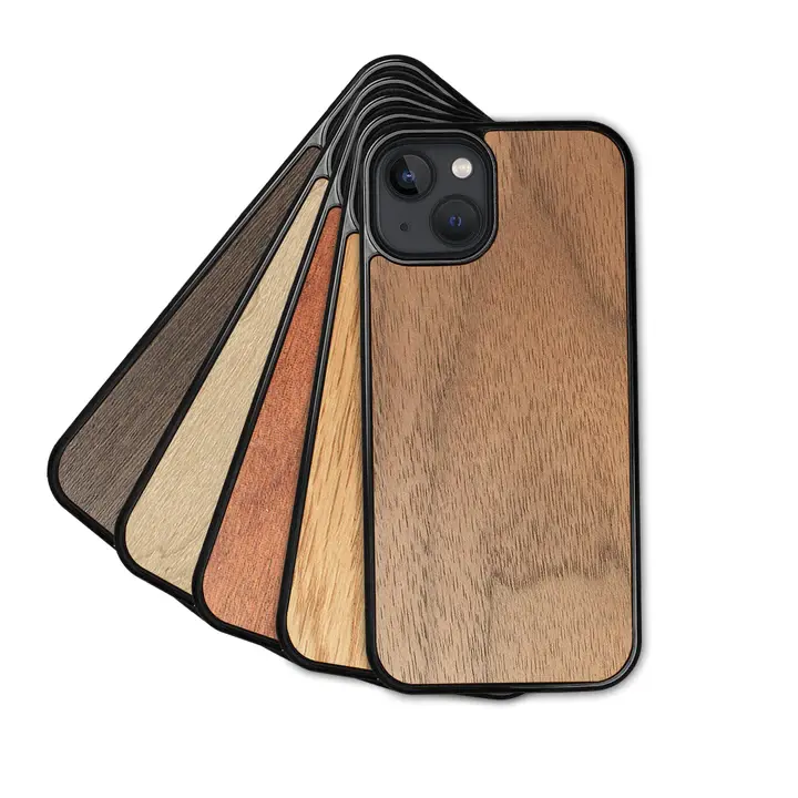 Customized Design Natural Wooden Mobile Phone Case For iPhone 13 12 11 XS MAX Real Wood For iPhone Case Rubber Bumper Case