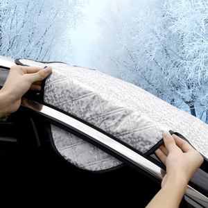 Couverture de pare-brise de voiture magnétique, protection contre la neige, feuille d'aluminium épaisse, demi-couverture imperméable pour utilisation hivernale - Product Image 1
