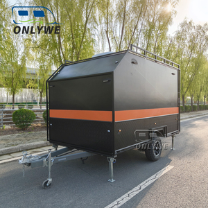 ONLYWE Mini caravane tout-terrain 350 cm, petite caravane <span class=keywords><strong>de</strong></span> voyage légère 3,5 m, caravane robuste - Product Image 1