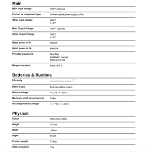 3L <b>UPS</b> 600kVA 600kW Highly Efficient Three Phase 400V Online <b>UPS</b> Uninterruptible Power Supply With Startup 5x8 for Data Center - Product Image 3