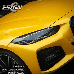 Super Gloss Metallic Saffron <b>Yellow</b> Flower Car <b>Wrapping</b> <b>Paper</b> Self-adhesive Anti-Scratch Color-Changing - Product Image 3