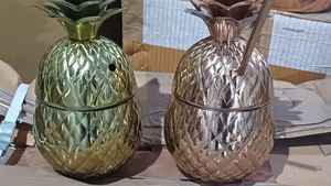 Taza de zumo de agua estilo Flor de cobre puro con acabado antiguo de calidad superior más vendida, tapa de Metal para artículos de utilidad deportiva - Product Image 2