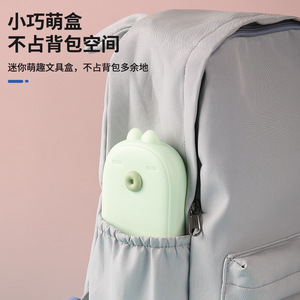 Cute Macaron Pencil <b>Box</b> PP <b>Material</b> Multi Compartment Student Stationery <b>Storage</b> Cartoon Design Large Capacity For School Use - Product Image 3