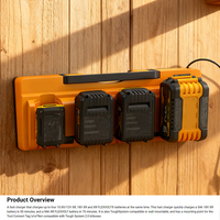 Pour chargeur multiple rapide DCB104 pour batteries d'outils électriques 18V et 60V