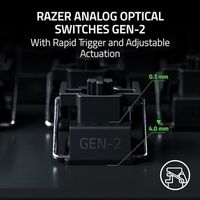 Clavier de jeu analogique optique OEM ODM Huntsman V3 TKL 8KHz noir avec interrupteurs optiques analogiques Gen 2 et Rapid Trigger Adju