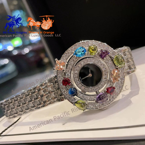Reloj Automático de Cuarzo de Lujo para Mujer BVGRI, Esfera de 32 mm, Correa de Cocodrilo, Probador de Diamantes Moissanite, Estilo HipHop Moderno, Ronda BV - Product Image 6
