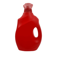 Conteneur carré pour boissons de 2L-3L, vide, en plastique HDPE, avec poignée, couleur personnalisée, bouteille d'emballage pour boissons et jus, bouchon à vis