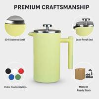 Cafetière à piston en acier inoxydable 350/600/800/1000ML, isotherme, avec infuseur à thé, double paroi, portable, pour la cuisine