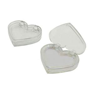 Estuche Compacto Ecológico de Plástico para Paleta de Sombras de Ojos, Empaque en Forma de Corazón para Rubor en Crema con Cristales - Product Image 4