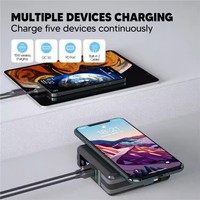 10000mAh Super chargeur avec prise ca pliable 15W aimant chargeur sans fil batterie externe câble USB-C intégré pour téléphones