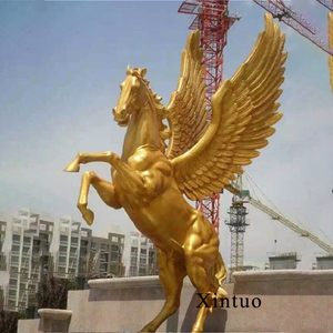 Buitendecoratie Levensgrote Glasvezel Vliegende Pegasus Paardentuinbeeld - Product Image 2