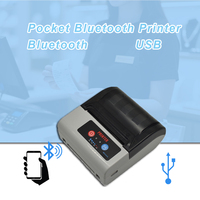 Imprimante thermique portable de reçus et codes-barres de 80 mm avec coupe-papier automatique et batterie rechargeable, mini imprimante thermique pour téléphone portable