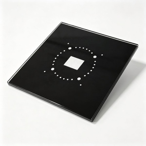 Panel Táctil Numérico de Vidrio Negro Personalizado OEM con Retroiluminación LED Azul para Seguridad y Acceso, Impresión Serigrafiada para PC - Product Image 4