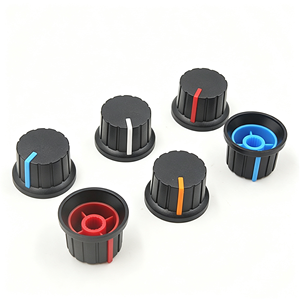 Ensemble de boutons de potentiomètre en plastique vert, orange, blanc, rouge, bleu, jaune, boutons de commande pour équipement audio codés par couleur - Product Image 3