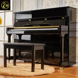 Best Price Acoustic upright piano Black Color with piano bench and accessories