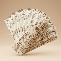 Sachet de café instantané en aluminium de qualité alimentaire, sachet individuel de café en poudre à scellage central, pochette d'emballage à déchirure dentelée