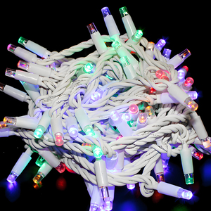 Cadena de luces de Navidad de 10m, 20m, 50m, 100m, cadena de luces LED de goma multicolor impermeable IP67 al por mayor - Product Image 1