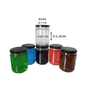 Barattoli di vetro rotondi da 250/340/450 ml con tappo a vite - Product Image 2