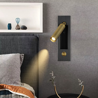 Foco de luz LED de fondo ajustable, 3W, 6W, 3000K, luces de lectura montadas en la pared