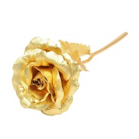 Rose multicolore en feuille d'or 24 carats avec lumière LED Roses galactiques artificielles conservées Roses éternelles pour mariages