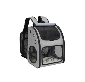Sac à dos pour chien en maille respirante écologique, polyester/nylon, design imprimé tendance, portable, pour extérieur, transporteur pour chien et chat, vente chaude - Product Image 1