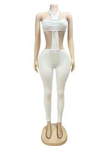 GHH8591- 2025 Frauen Sexy heißes Mädchen eng anliegende Slim Fit träger lose hängende Hals hose zweiteiliges Set - Product Image 6