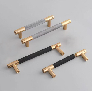 128 160 192 mm thời trang hai màu tủ quần áo tủ bếp cửa xử lý vàng đen bạc tủ quần áo núm kéo - Product Image 3