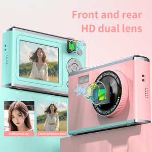 Phong Cách Retro Kỹ Thuật Số Vlogging Máy Ảnh CCD AF Tự Động Lấy Nét Phía Trước/Phía Sau HD Ống Kính Kép 21-40x Zoom 180 Góc Rộng Nhỏ Gọn Du Lịch TF - Product Image 4