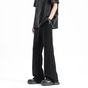 Nouvelle Tendance Été 2024 : Pantalon Homme en Soie Glacée Léger, Taille Mi-Haute, Multi-Poches, Style Américain High Street, Coupe Droite Drapée Légèrement Évasée - Product Image 2