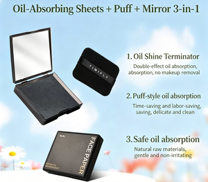 <span class=keywords><strong>Polvere</strong></span> viso opacizzante al carbone di bambù con specchio, applicatore e contenitore per il trucco - Product Image 1