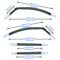 Deflectores de Viento, Lluvia y Sol para Auto, 4 Piezas, Visera para Ventana, Compatible con Ford Fiesta MK6 5 Puertas Hatchback 2002-2008
