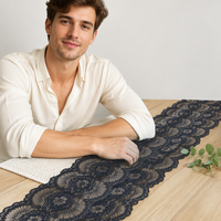 Tissu en dentelle jacquard tricoté brodé extensible et écologique de 24 cm pour robes, lingerie et textiles de maison pour femmes et jeunes filles