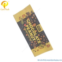 Petite pochette d'emballage de barre de chocolat en plastique à cachetage arrière personnalisé feuille d'aluminium emballage de bonbons alimentaire PE sac à fermeture éclair emballage de bonbons accepter