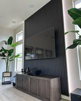 Panneaux muraux acoustiques modernes personnalisés Jocy 2400*600mm, imperméables, ignifuges, insonorisés, en MDF, placage de bois massif, pour hôtel