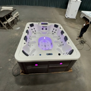 8 persone <span class=keywords><strong>Spa</strong></span> all'aperto tubo caldo Yacuzzi idromassaggio di colore bianco con sistema Balboa Spas Ce approvato in Hotel - Product Image 5