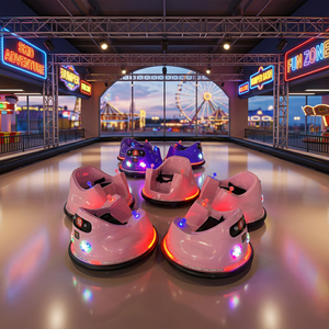 Voitures tamponneuses électriques à batterie pour parcs d'aventure intérieurs, centres commerciaux et fêtes foraines, 2 places, lumières LED - Product Image 1